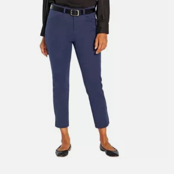 Banana Republic Women's Slim Straight Cropped Pant Isola Nights Navy Size 10 - Picture 1 of 14